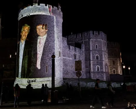 Four Arrested Following Pictures of Donald Trump and Jeffrey Epstein Shown on Royal Windsor Castle
