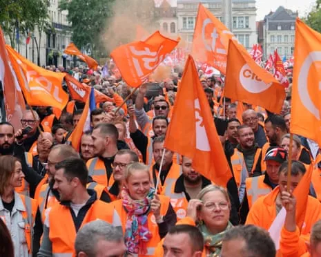 France-Wide Protest Demonstrations Draws Massive Crowds Marching Across France